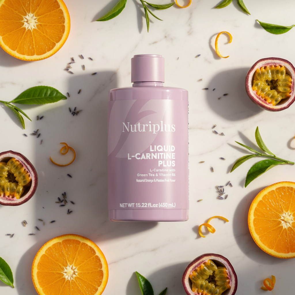 Nutriplus Liquid L-Carnitine Plus Orange Passion Fruit lifestyle image by Sacred Glow