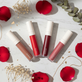Farmasi Matte Liquid Lipstick in Superstar, Red Love, Money Maker and Rose Dream lifestyle image by Sacred Glow