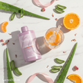 Nutriplus Aloe Glow Mandarin aloe vera drink lifestyle image by Sacred Glow
