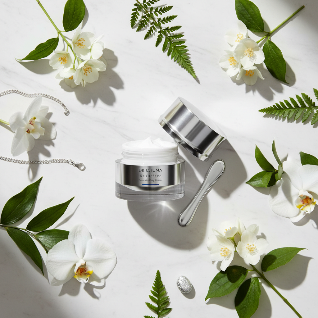 Dr. C. Tuna Resurface Essential Day Cream luxury lifestyle image by Sacred Glow
