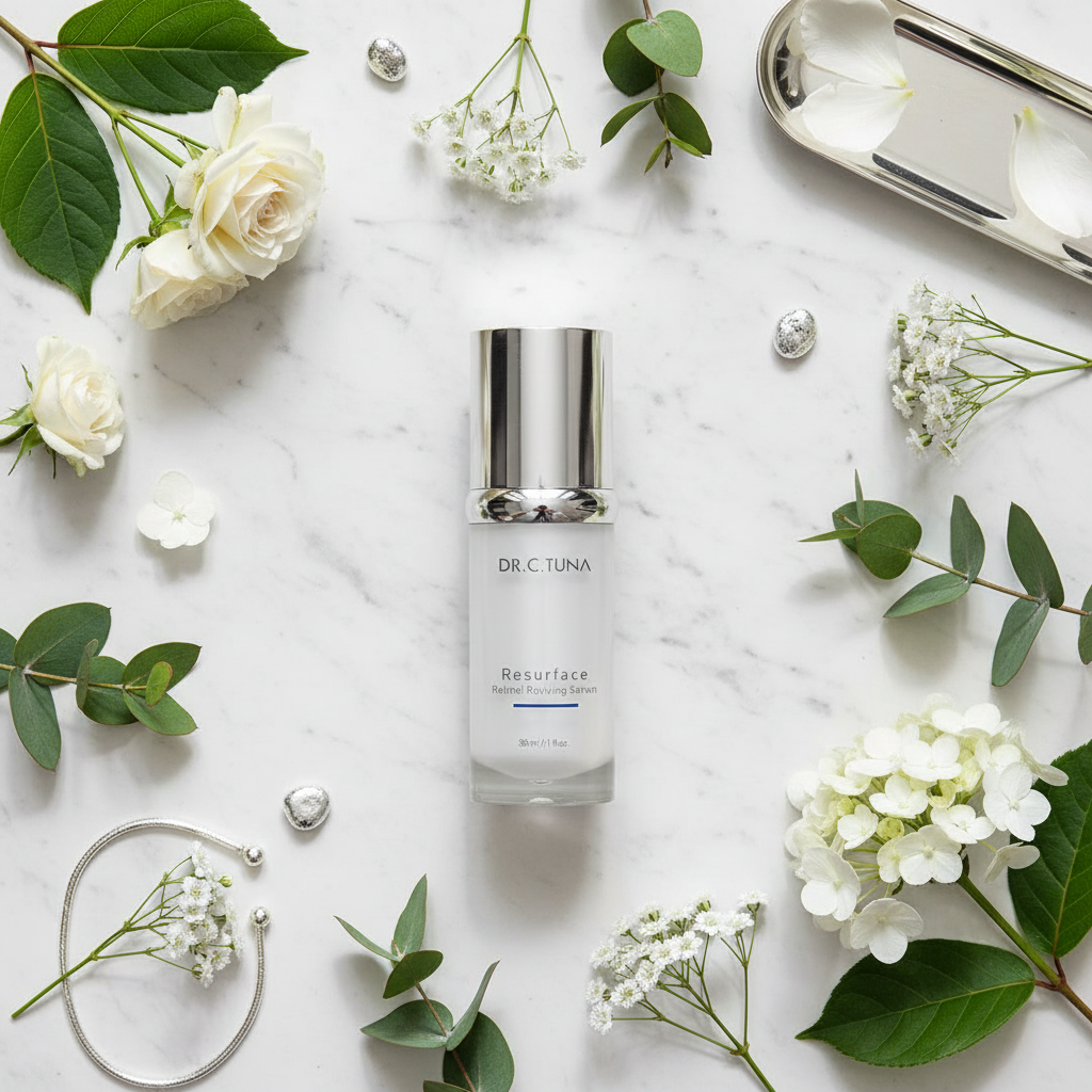 Dr. C. Tuna Resurface Retinol Reviving Serum luxury lifestyle image by Sacred Glow