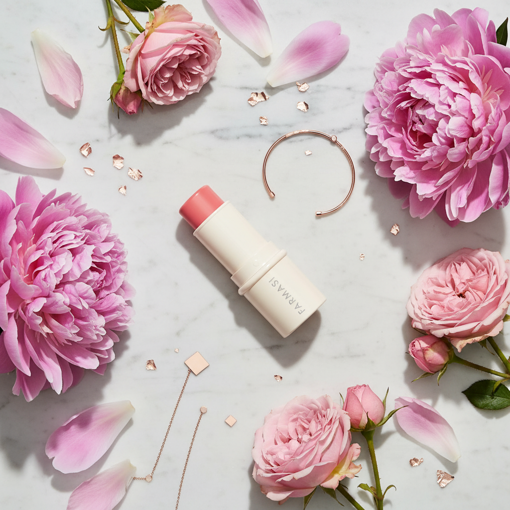 Farmasi Creamy Stick Blush Joy lifestyle image by Sacred Glow