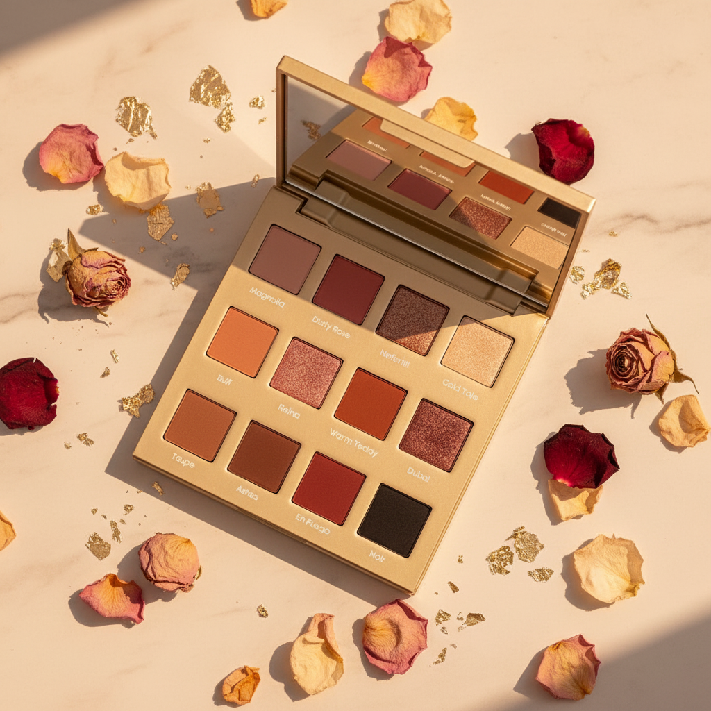 Farmasi Glam Up Eyeshadow Palette 12 shades lifestyle image by Sacred Glow